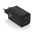 CARGADOR AISENS GAN 65W 2XUSB-C PD3.0 QC4.0 NEGRO