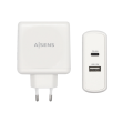 AISENS CARGADOR 57W 1xUSB-C PD3.0 45W 1xUSB-A 5V 2.4A 12W BLANCO