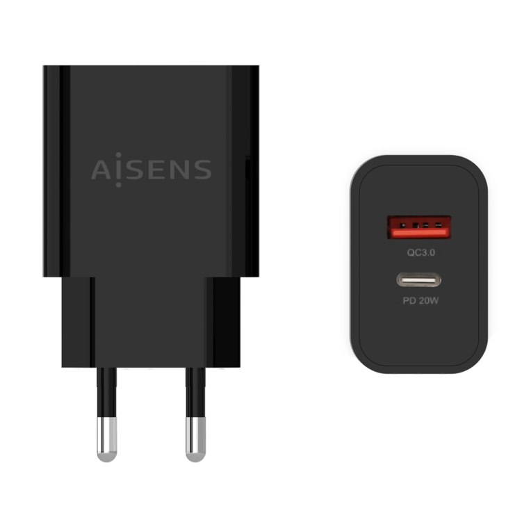Aisens ASCH-1PD65D-BK Cargador de Portátil 1x USB Tipo-C 65W Negro